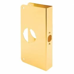 Promo โค๏ธ Prime-Line 1-3/8 in. x 9 in. Thick Solid Brass Lock and Door Reinforcer, 2-1/8 in. Single Bore, 2-3/8 in. Backset ๐