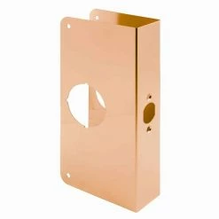 Outlet ⌛ Prime-Line Defender Security Door Reinforcer, Fits 1-3/4 in. Thick Doors, 2-3/4 in. Backset 2-1/8 in. Bore, Brass, Non-Recessed 😀