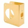 Best deal 🌟 Prime-Line 1-3/4 in. x 4-1/2 in. Thick Solid Brass Lock and Door Reinforcer, 2-1/8 in. Single Bore, 2-3/8 in. Backset 🎉 -Hot Sale Prime-Line Shop metallics prime line door security plates u 9556 64 1000