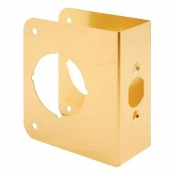 Best deal 🌟 Prime-Line 1-3/4 in. x 4-1/2 in. Thick Solid Brass Lock and Door Reinforcer, 2-1/8 in. Single Bore, 2-3/8 in. Backset 🎉