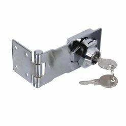 Wholesale 🔥 Prime-Line Keyed Hasp, 4 in. x 1-5/8 in., Steel, Chrome Plated, Twist Knob 🎉 -Hot Sale Prime-Line Shop metallics prime line hasps u 9951 40 1000