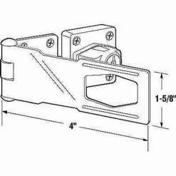Wholesale 🔥 Prime-Line Keyed Hasp, 4 in. x 1-5/8 in., Steel, Chrome Plated, Twist Knob 🎉 -Hot Sale Prime-Line Shop metallics prime line hasps u 9951 a0 1000