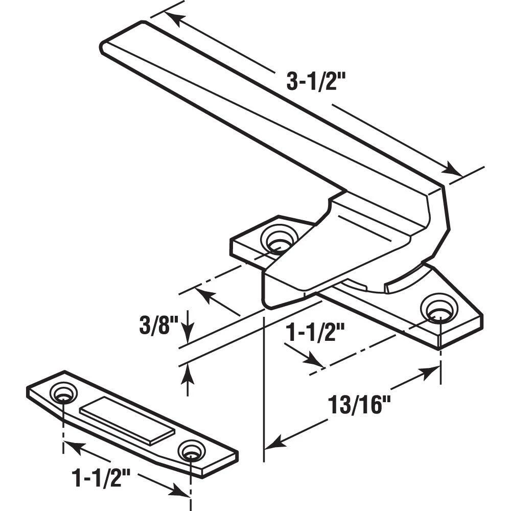 New ๐ Prime-Line Left-Handed, Aluminum, Casement Locking Handle with Offset Base ๐ฏ 4 New ๐ Prime-Line Left-Handed, Aluminum, Casement Locking Handle with Offset Base ๐ฏ - Image 2