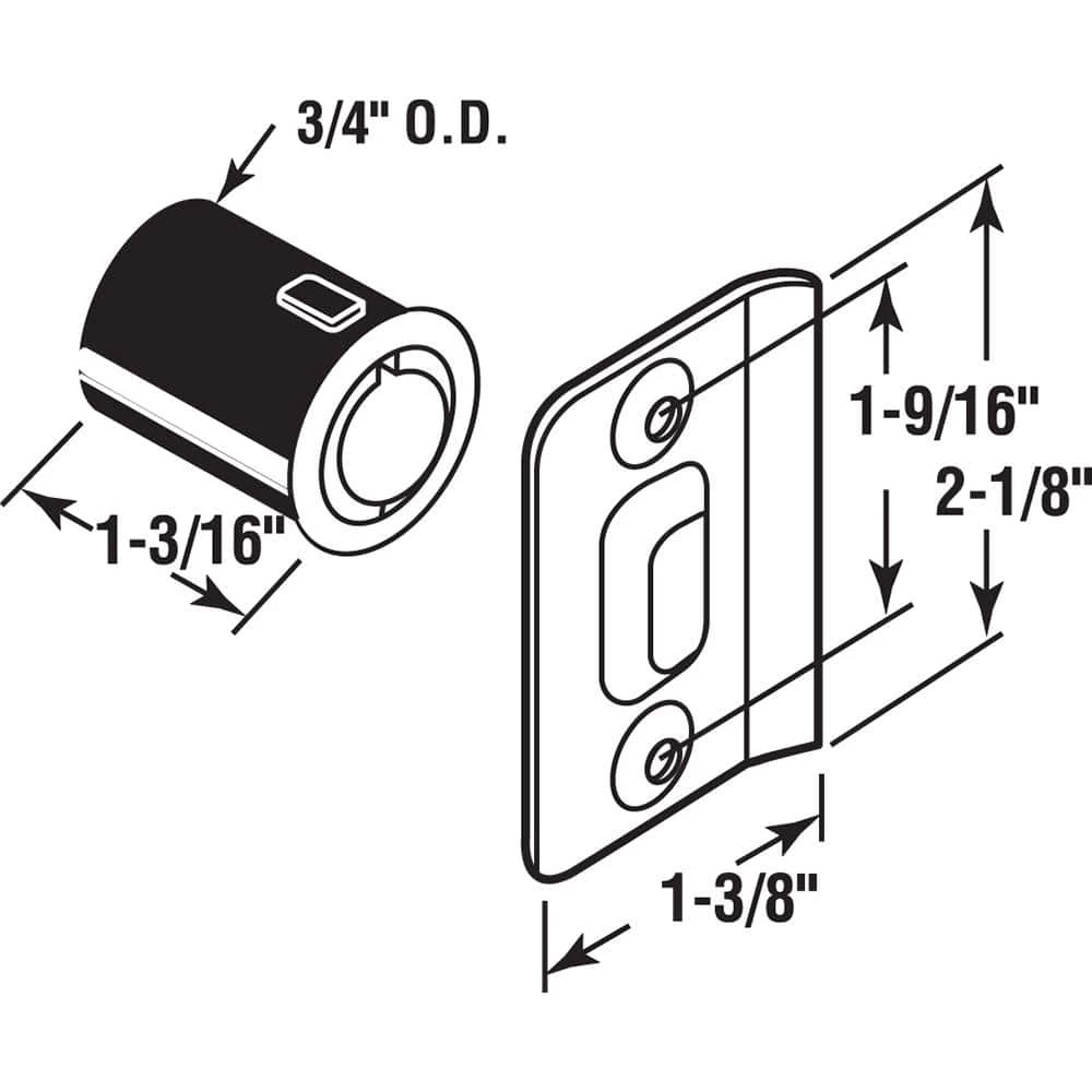 Buy โ Prime-Line Satin Nickel Drive-In Ball Catch with Strike ๐ 3 Buy โ Prime-Line Satin Nickel Drive-In Ball Catch with Strike ๐ - Image 2