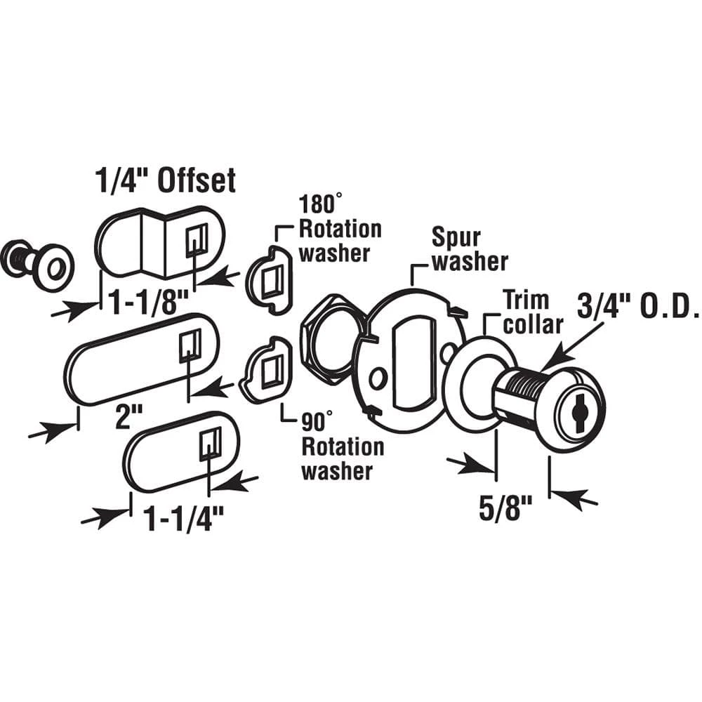 Top 10 🤩 Prime-Line Drawer and Cabinet Lock, 5/8 in., Diecast, Stainless Steel, 5/16 in. Max. Panel 🔔 4 Top 10 🤩 Prime-Line Drawer and Cabinet Lock, 5/8 in., Diecast, Stainless Steel, 5/16 in. Max. Panel 🔔 - Image 2