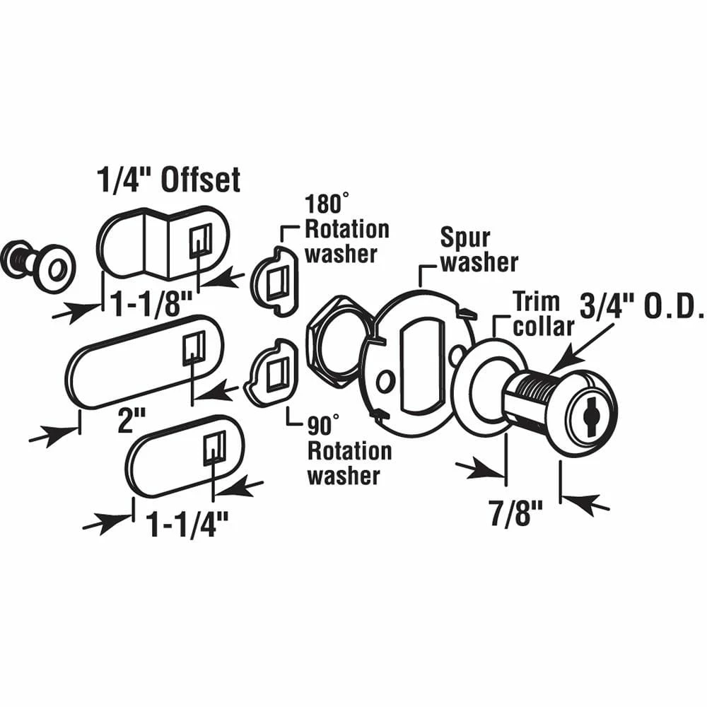 Hot Sale ๐ฅ Prime-Line 9/16 in., Diecast and Steel, Stainless Steel finish, Drawer and Cabinet lock โ 7 Hot Sale ๐ฅ Prime-Line 9/16 in., Diecast and Steel, Stainless Steel finish, Drawer and Cabinet lock โ - Image 5