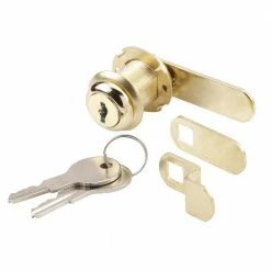 Outlet 😀 Prime-Line 13/16 in., Steel, Brass Plated, Keyed Drawer and Cabinet Cam Lock 👏 -Hot Sale Prime-Line Shop prime line cabinet locks u 9946 44 1000