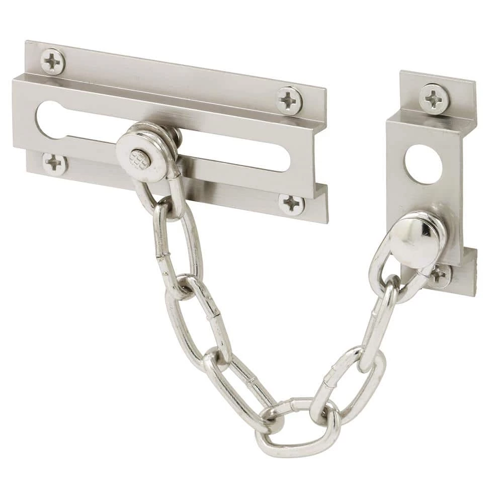 New ✔️ Prime-Line Chain Door Guard, Extruded Aluminum w/Steel Chain, Satin Nickel Plated Finish 🎁 3 New ✔️ Prime-Line Chain Door Guard, Extruded Aluminum w/Steel Chain, Satin Nickel Plated Finish 🎁