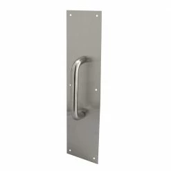 Flash Sale โญ Prime-Line 4 in. x 16 in. Stainless Steel, Round Handle Door Pull Plate โค๏ธ