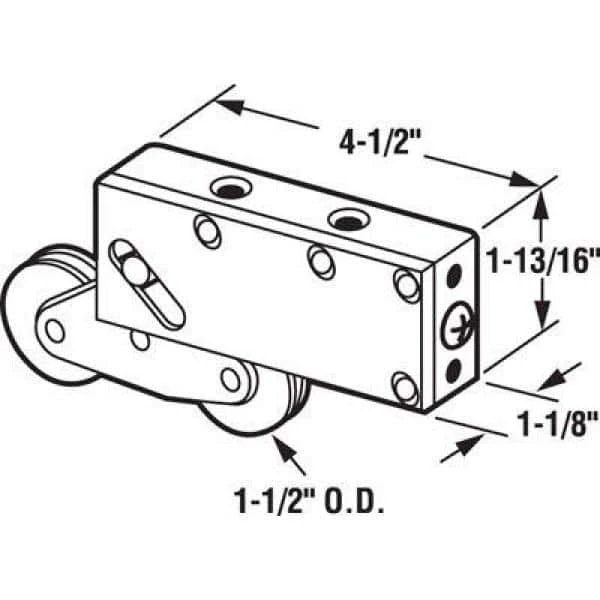 Cheap ๐ Prime-Line 1-1/2 in. Steel Ball Bearing Sliding Door Tandem Roller Assembly ๐ 4 Cheap ๐ Prime-Line 1-1/2 in. Steel Ball Bearing Sliding Door Tandem Roller Assembly ๐ - Image 2