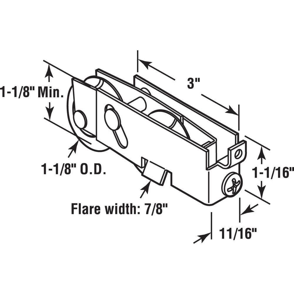 Best Pirce ๐ Prime-Line 1-1/8 in. Steel Ball Bearing Sliding Door Tandem Roller Assembly, Merzon ๐งจ 4 Best Pirce ๐ Prime-Line 1-1/8 in. Steel Ball Bearing Sliding Door Tandem Roller Assembly, Merzon ๐งจ - Image 2