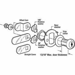 Cheap 💯 Prime-Line Drawer and Cabinet Lock, 1-1/8 in., Diecast, Stainless Steel, 13/16 in. Max. Panel 😀 -Hot Sale Prime-Line Shop prime line door security bars u 9945 a0 1000