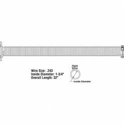Promo 🎁 Prime-Line Garage Door Torsion Spring, 0.243 x 1-3/4 in. x 32 in., Red, Right Hand Wind 🛒 -Hot Sale Prime-Line Shop prime line door springs gd 12228 c3 1000