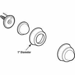 Buy ❤️ Prime-Line 1 in., Cast Brass, Brushed Chrome, Wall Stop with Convex Bumper ✨ -Hot Sale Prime-Line Shop prime line door stops j 4647 1d 1000