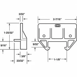Hot Sale 👏 Prime-Line Drawer Track Guide and Glides, White Polyethylene ✔️ -Hot Sale Prime-Line Shop prime line drawer track guides r 7224 1d 1000