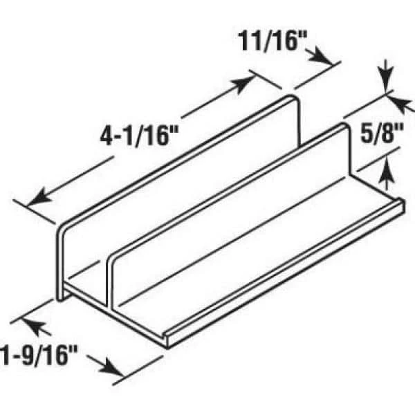 Promo โ๏ธ Prime-Line Sliding Shower Door Bottom Guide, 5/8 in. Channels, Plastic Construction, White ๐ฅ 4 Promo โ๏ธ Prime-Line Sliding Shower Door Bottom Guide, 5/8 in. Channels, Plastic Construction, White ๐ฅ - Image 2