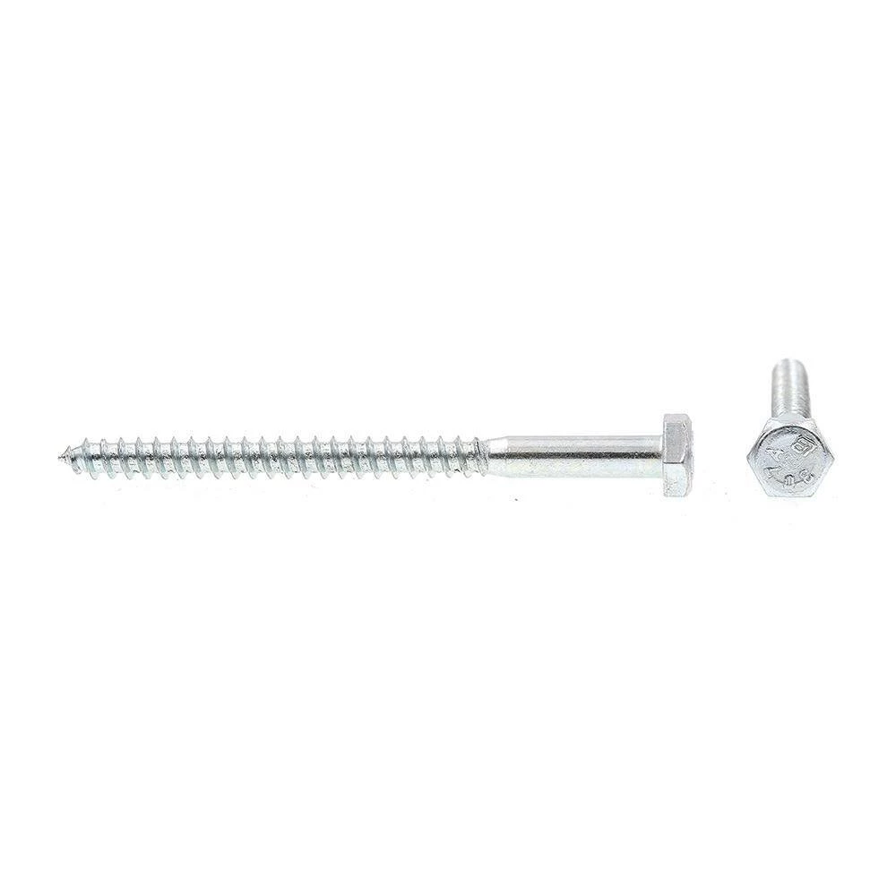 Best Sale 😀 Prime-Line 1/4 in. x 3-1/2 in. Grade A307 Zinc Plated Steel Hex Lag Screws (100-Pack) 😍 4 Best Sale 😀 Prime-Line 1/4 in. x 3-1/2 in. Grade A307 Zinc Plated Steel Hex Lag Screws (100-Pack) 😍 - Image 2