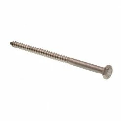 Hot Sale 🌟 Prime-Line 1/4 in. x 4 in. Grade 18-8 Stainless Steel Hex Lag Screws (25-Pack) 🔔