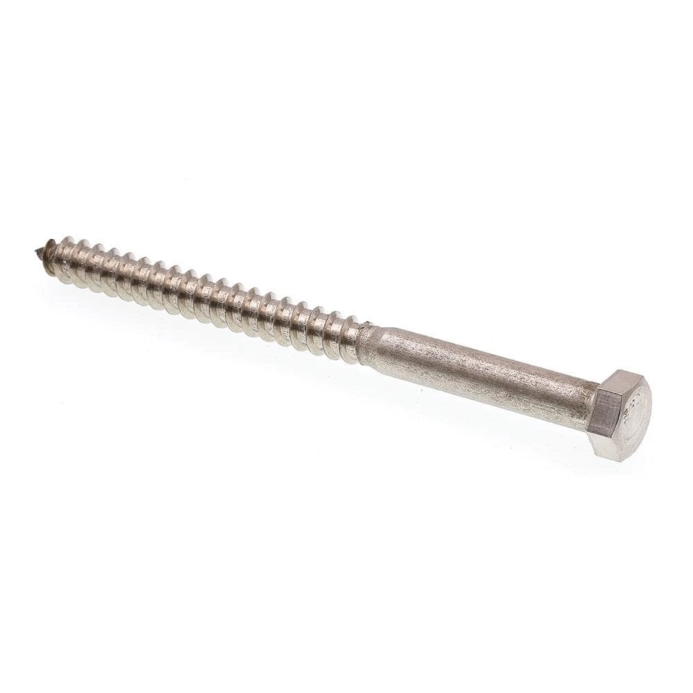 Promo 🔥 Prime-Line Grade 18 to 8 Stainless Steel 3/8 in. x 5 in. External Hex Lag Screws (10-Pack) 🎁 3 Promo 🔥 Prime-Line Grade 18 to 8 Stainless Steel 3/8 in. x 5 in. External Hex Lag Screws (10-Pack) 🎁