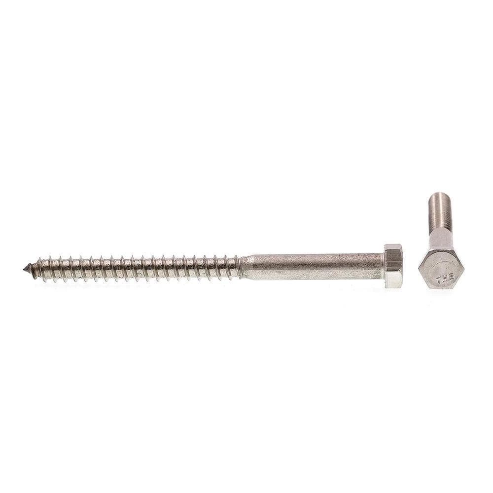 Promo 🔥 Prime-Line Grade 18 to 8 Stainless Steel 3/8 in. x 5 in. External Hex Lag Screws (10-Pack) 🎁 4 Promo 🔥 Prime-Line Grade 18 to 8 Stainless Steel 3/8 in. x 5 in. External Hex Lag Screws (10-Pack) 🎁 - Image 2