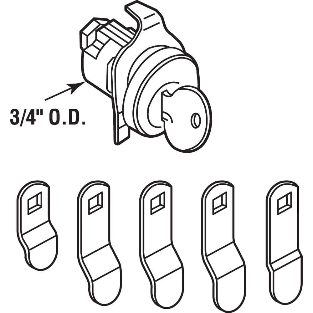 Brand new ๐คฉ Prime-Line 3/4 in. Outside Diameter, Brushed Nickel, 5-Cam Counter Clockwise with Dust Cover Mailbox Lock ๐ 4 Brand new ๐คฉ Prime-Line 3/4 in. Outside Diameter, Brushed Nickel, 5-Cam Counter Clockwise with Dust Cover Mailbox Lock ๐ - Image 2