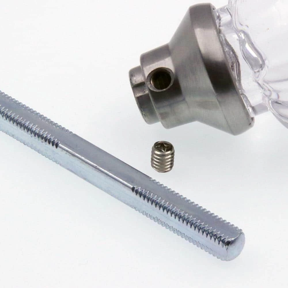 New ⭐ Prime-Line Fluted Glass Door Knobs with Satin Nickel Finished Bases, 2 in. Outside Diameter, Indoor Use 🤩 10 New ⭐ Prime-Line Fluted Glass Door Knobs with Satin Nickel Finished Bases, 2 in. Outside Diameter, Indoor Use 🤩 - Image 8