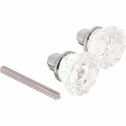 New ⭐ Prime-Line Fluted Glass Door Knobs with Satin Nickel Finished Bases, 2 in. Outside Diameter, Indoor Use 🤩