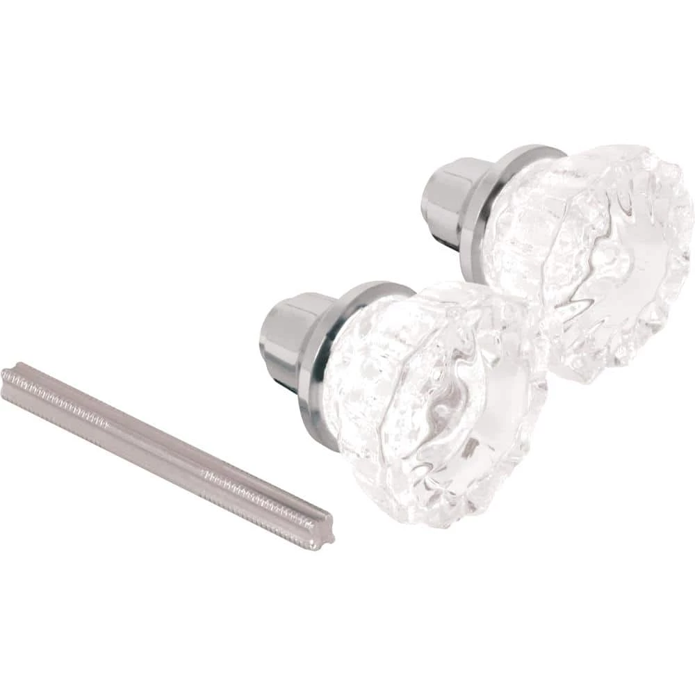 New ⭐ Prime-Line Fluted Glass Door Knobs with Satin Nickel Finished Bases, 2 in. Outside Diameter, Indoor Use 🤩 3 New ⭐ Prime-Line Fluted Glass Door Knobs with Satin Nickel Finished Bases, 2 in. Outside Diameter, Indoor Use 🤩