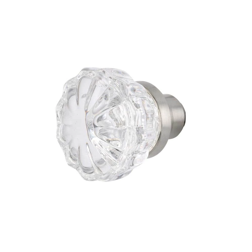 New ⭐ Prime-Line Fluted Glass Door Knobs with Satin Nickel Finished Bases, 2 in. Outside Diameter, Indoor Use 🤩 4 New ⭐ Prime-Line Fluted Glass Door Knobs with Satin Nickel Finished Bases, 2 in. Outside Diameter, Indoor Use 🤩 - Image 2