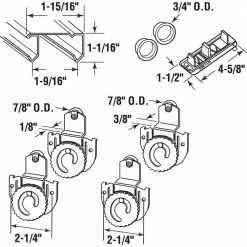 Outlet โญ Prime-Line 96in. Galvanized Steel Bypass Closet Door Track Kit ๐ 13 Outlet โญ Prime-Line 96in. Galvanized Steel Bypass Closet Door Track Kit ๐ -Hot Sale Prime-Line Shop prime line pocket door hardware 163592 c3 1000