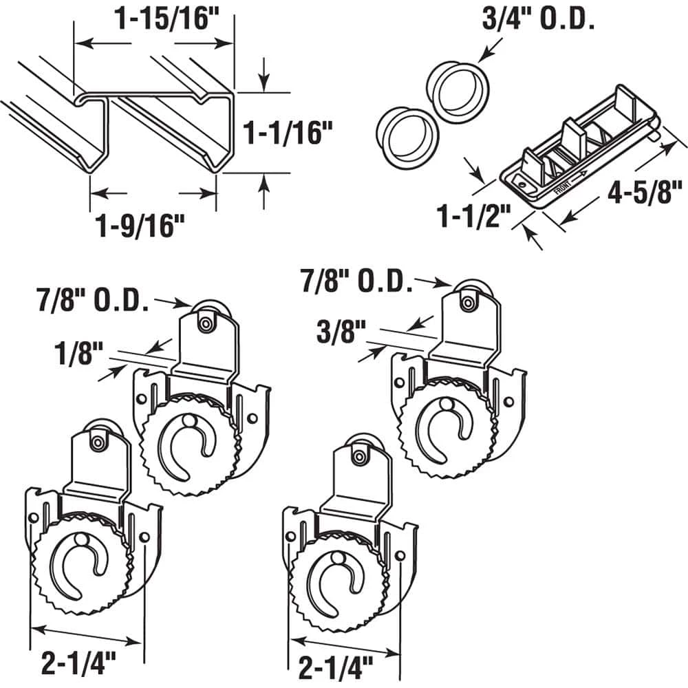 Outlet โญ Prime-Line 96in. Galvanized Steel Bypass Closet Door Track Kit ๐ 8 Outlet โญ Prime-Line 96in. Galvanized Steel Bypass Closet Door Track Kit ๐ - Image 6
