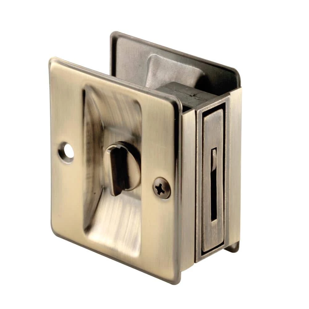 Buy 👍 Prime-Line Antique Brass Privacy Lock with Pull Pocket Door Lock 👍 3 Buy 👍 Prime-Line Antique Brass Privacy Lock with Pull Pocket Door Lock 👍