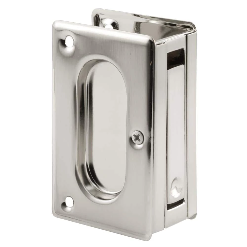 Promo 😉 Prime-Line 3-3/4 in. Satin Nickel Pocket Door Passage Pull 🌟 3 Promo 😉 Prime-Line 3-3/4 in. Satin Nickel Pocket Door Passage Pull 🌟
