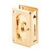 Promo 😀 Prime-Line 3-3/4 in, Polished Brass, Pocket Door Privacy Lock with Pull ✨ -Hot Sale Prime-Line Shop prime line pocket door hardware n 7365 64 1000