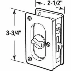 Best Pirce 💯 Prime-Line 3-3/4 in., Solid Brass with Satin Nickel Finish, Pocket Door Privacy Lock and Pull ✔️ -Hot Sale Prime-Line Shop prime line pocket door hardware n 7367 40 1000