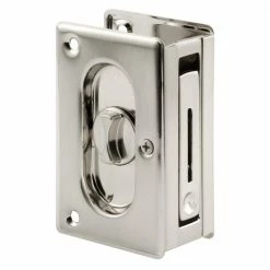 Best Pirce 💯 Prime-Line 3-3/4 in., Solid Brass with Satin Nickel Finish, Pocket Door Privacy Lock and Pull ✔️