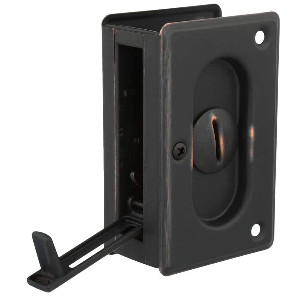 New ๐งจ Prime-Line 3-3/4 in., Solid Brass with Classic Bronze Finish, Pocket Door Privacy Lock and Pull ๐ 5 New ๐งจ Prime-Line 3-3/4 in., Solid Brass with Classic Bronze Finish, Pocket Door Privacy Lock and Pull ๐ - Image 3