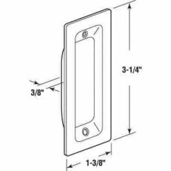 Best Sale ✔️ Prime-Line 3-1/4 in., Solid Brass with Satin Nickel Finish, Rectangular Finger Pull (2-pack) 🧨 -Hot Sale Prime-Line Shop prime line sliding closet door hardware n 7342 40 1000