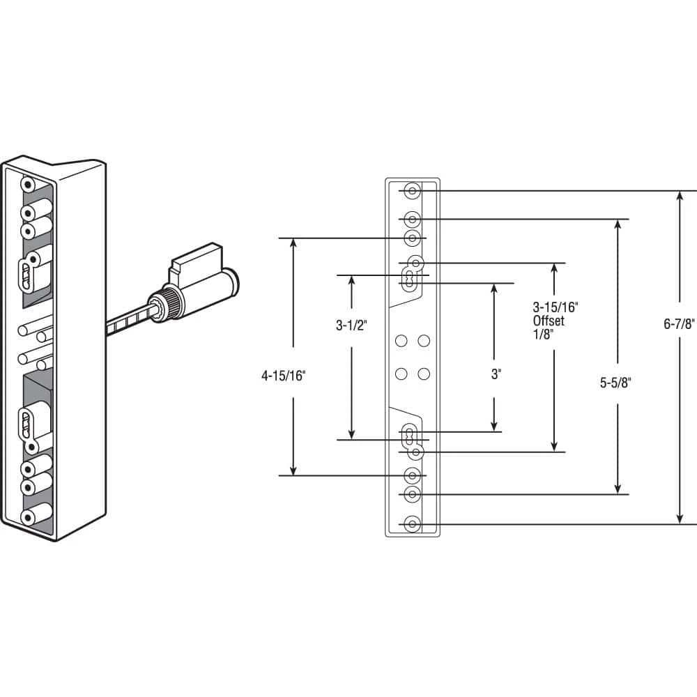 Flash Sale ❤️ Prime-Line Black Diecast Sliding Door Outside Pull Keyed, Adams Rite and W & F 👍 4 Flash Sale ❤️ Prime-Line Black Diecast Sliding Door Outside Pull Keyed, Adams Rite and W & F 👍 - Image 2