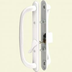 Outlet ❤️ Prime-Line White Diecast Keyed Sliding Door Handle Set with 10 in. Pull 🔥