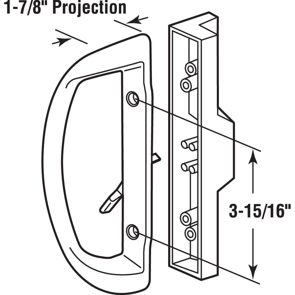 Discount ๐ฅฐ Prime-Line Almond Diecast, Inside and Outside Mortise Style Patio Door Handles โญ 4 Discount ๐ฅฐ Prime-Line Almond Diecast, Inside and Outside Mortise Style Patio Door Handles โญ - Image 2
