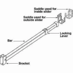 New 😍 Prime-Line 28 in. to 48 in., Aluminum, White, Security Bar Lock 👍 -Hot Sale Prime-Line Shop prime line sliding door locks u 9921 1d 1000