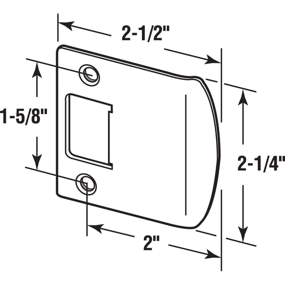 Hot Sale 😍 Prime-Line 2 in. Extended Lip, Brass Plated Strike 👏 4 Hot Sale 😍 Prime-Line 2 in. Extended Lip, Brass Plated Strike 👏 - Image 2