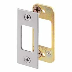Outlet ✔️ Prime-Line Security Deadbolt Strike, for Use with Wood Or Metal Doorjambs, 2-3/4 in. H x 1-1/8 in. W, Steel, Satin Nickel 😀
