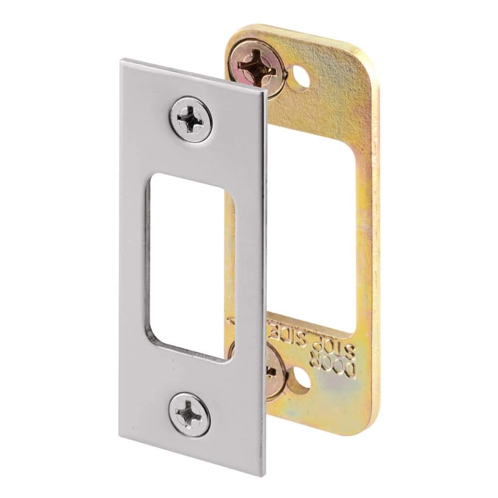 Outlet โ๏ธ Prime-Line Security Deadbolt Strike, for Use with Wood Or Metal Doorjambs, 2-3/4 in. H x 1-1/8 in. W, Steel, Satin Nickel ๐ 3 Outlet โ๏ธ Prime-Line Security Deadbolt Strike, for Use with Wood Or Metal Doorjambs, 2-3/4 in. H x 1-1/8 in. W, Steel, Satin Nickel ๐