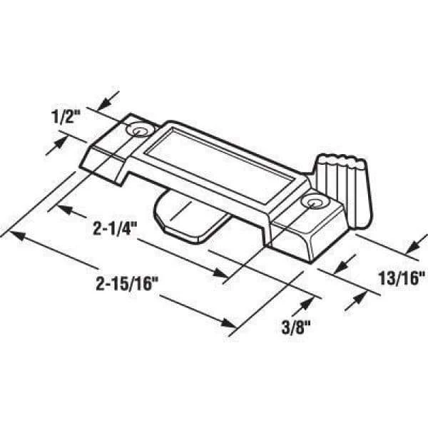 Best Pirce 🌟 Prime-Line Sliding Window Sash Lock, Diecast, White Finish, 2-1/4 in. Hole Centers 💯 4 Best Pirce 🌟 Prime-Line Sliding Window Sash Lock, Diecast, White Finish, 2-1/4 in. Hole Centers 💯 - Image 2