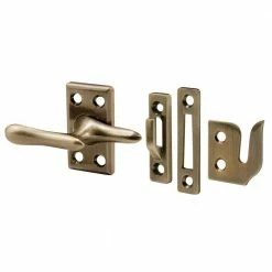 Budget 💯 Prime-Line 1-7/8 in. Diecast and Steel Antique Brass Plated Casement Window Sash Lock with Strikes for 3 Different Applications 🎁