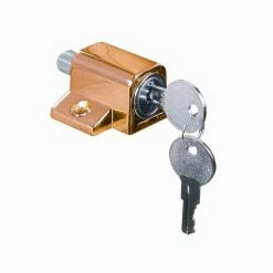 Best Sale โ Prime-Line Keyed Sash Lock, 9/16 in. Projection, Diecast, Brass Plated Finish ๐