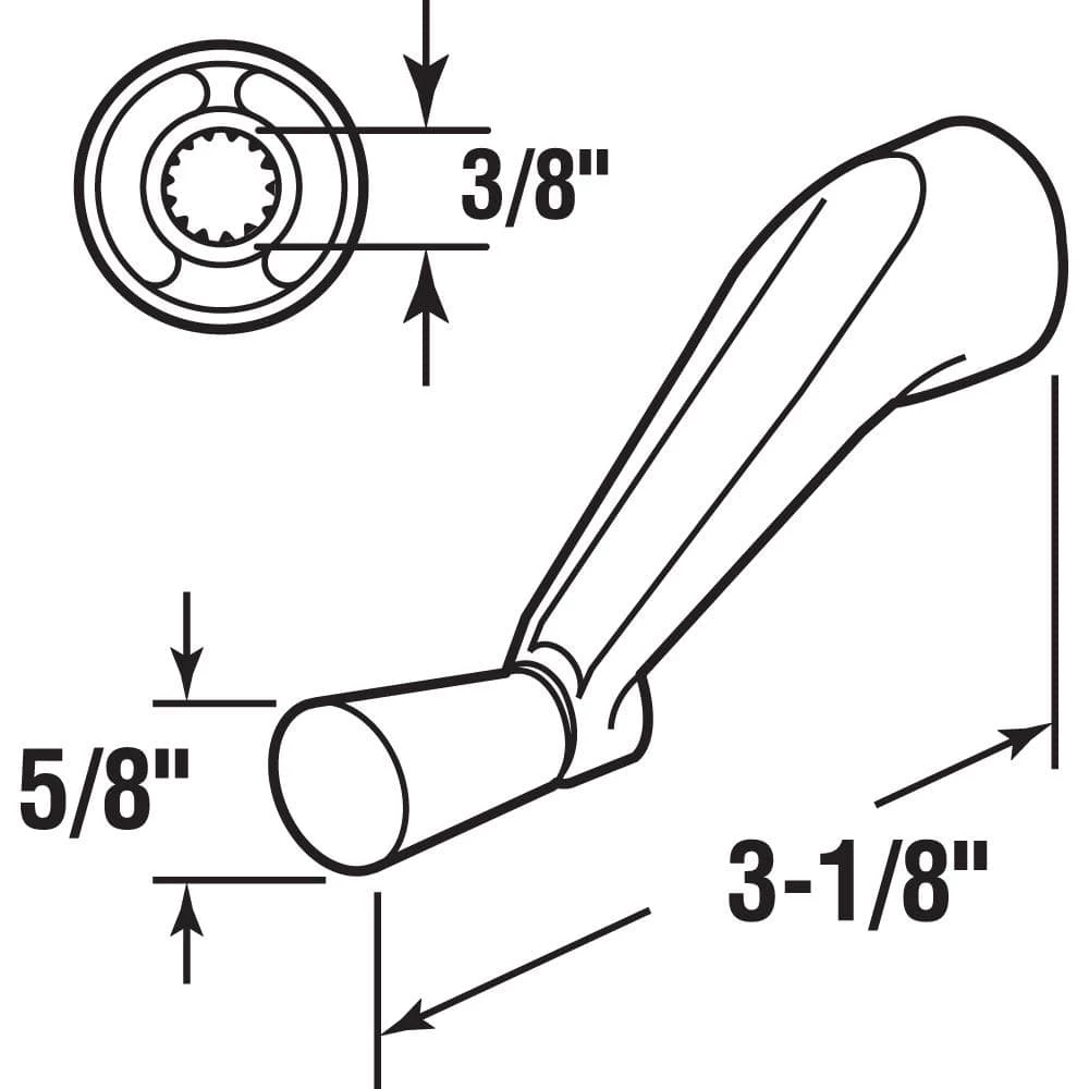 Wholesale ๐ Prime-Line Crank Handle, 3/8 in. Spline Socket, White, Fits Andersen Casement Operators ๐ฏ 6 Wholesale ๐ Prime-Line Crank Handle, 3/8 in. Spline Socket, White, Fits Andersen Casement Operators ๐ฏ - Image 4
