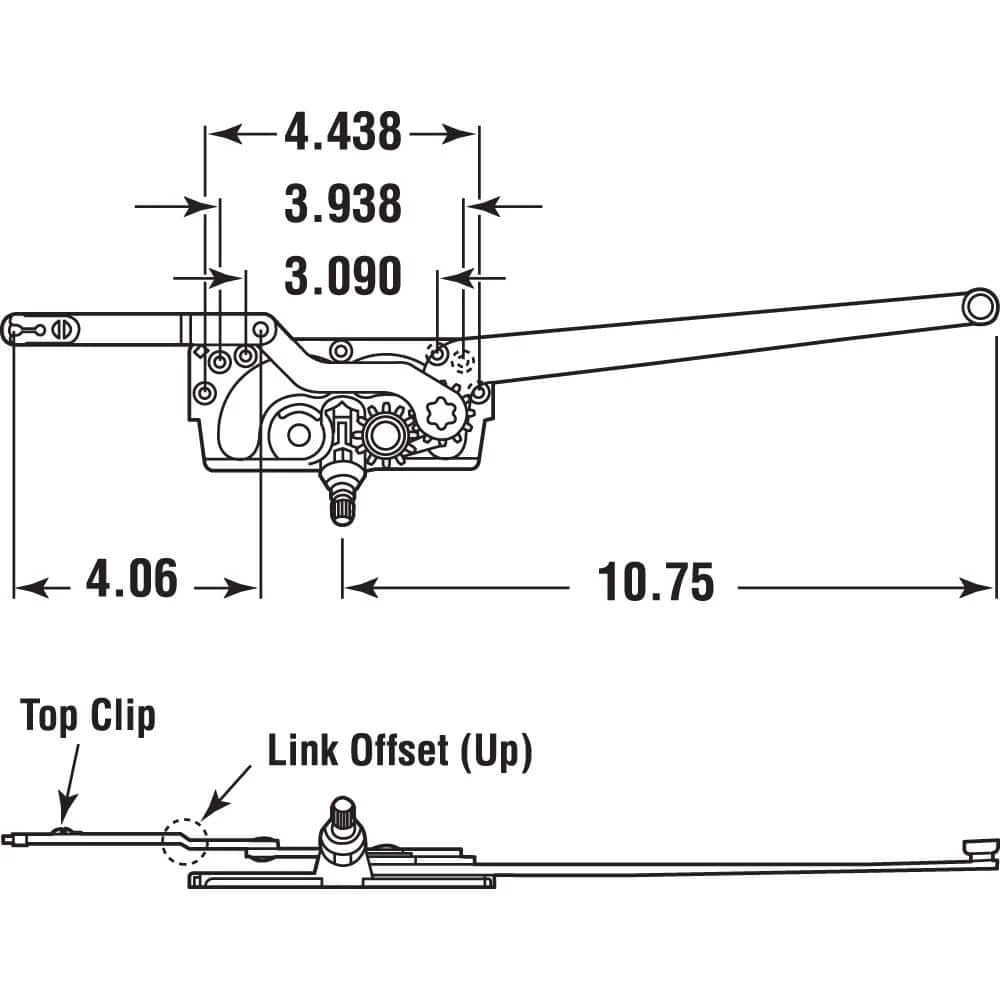 Discount โค๏ธ Prime-Line 10 3/4 in., Diecast, Right Hand Casement Dual Arm Operator with Stud Bracket ๐ 4 Discount โค๏ธ Prime-Line 10 3/4 in., Diecast, Right Hand Casement Dual Arm Operator with Stud Bracket ๐ - Image 2